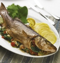 Biban de mare la grătar