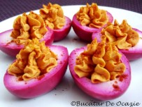 Halloween deviled eggs 