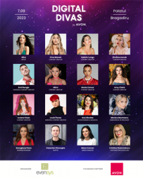  Digital Divas 2023, cel mai mare eveniment de premiere a influencerilor de beauty & lifestyle din România, are loc pe 7 septembrie, la Palatul Bragadiru