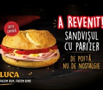 LUCA relansează sandvișul cu Parizer sub sloganul “De poftă, nu de nostalgie”. Din 28 aprilie, în ediție limitată