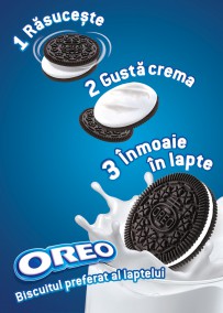 Biscuiţi cu cremă înmuiaţi în lapte