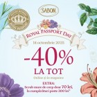 Pe 14 octombrie ai -40% de Royal Passport Day + EXTRA surpriză! Celebrează toamna cu SABON!